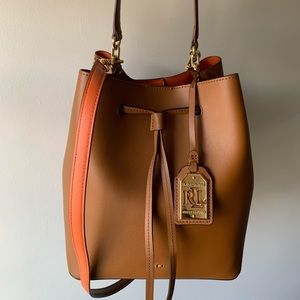 Leather Debby Drawstring Bag